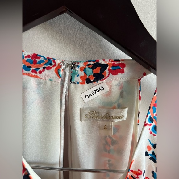 NWT Shoshanna 100% SILK Paisley Midi Dress - 4 - Picture 4 of 7